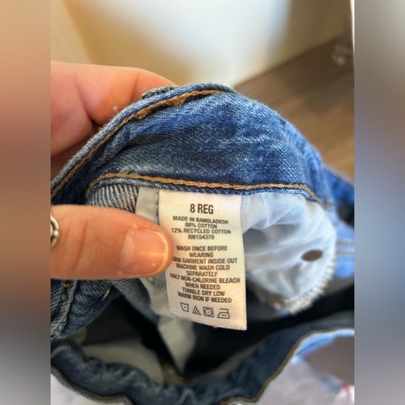 Aeropostale 90s baggy high rise Women's Distressed Blue Jeans - Picture 5 of 5